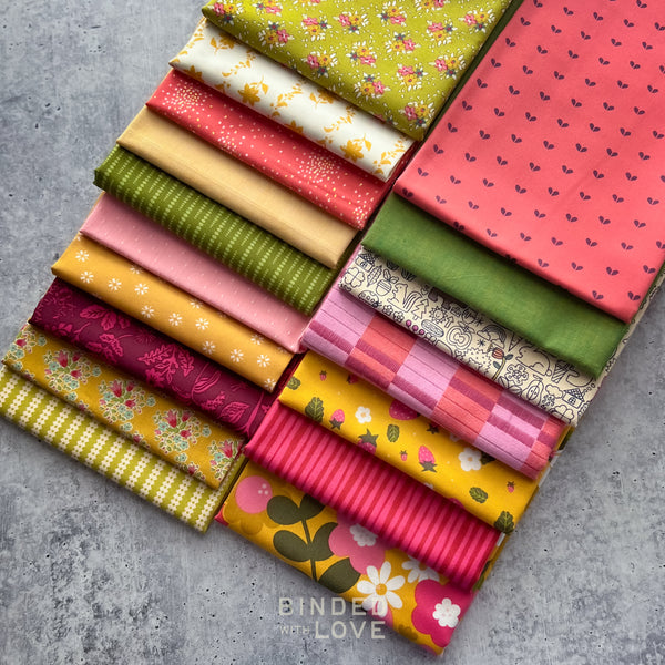 Strawberry Picnic Bundle | Curated 17 Fat Quarter Bundle