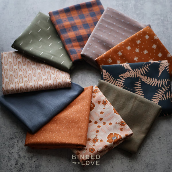 Copper Fern Bundle | Curated 10 Fat Quarter Bundle