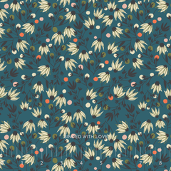 Edge Flower Teal AC801-TE2 | Riverbank by Ash Cascade