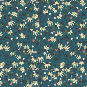 Edge Flower Teal AC801-TE2 | Riverbank by Ash Cascade