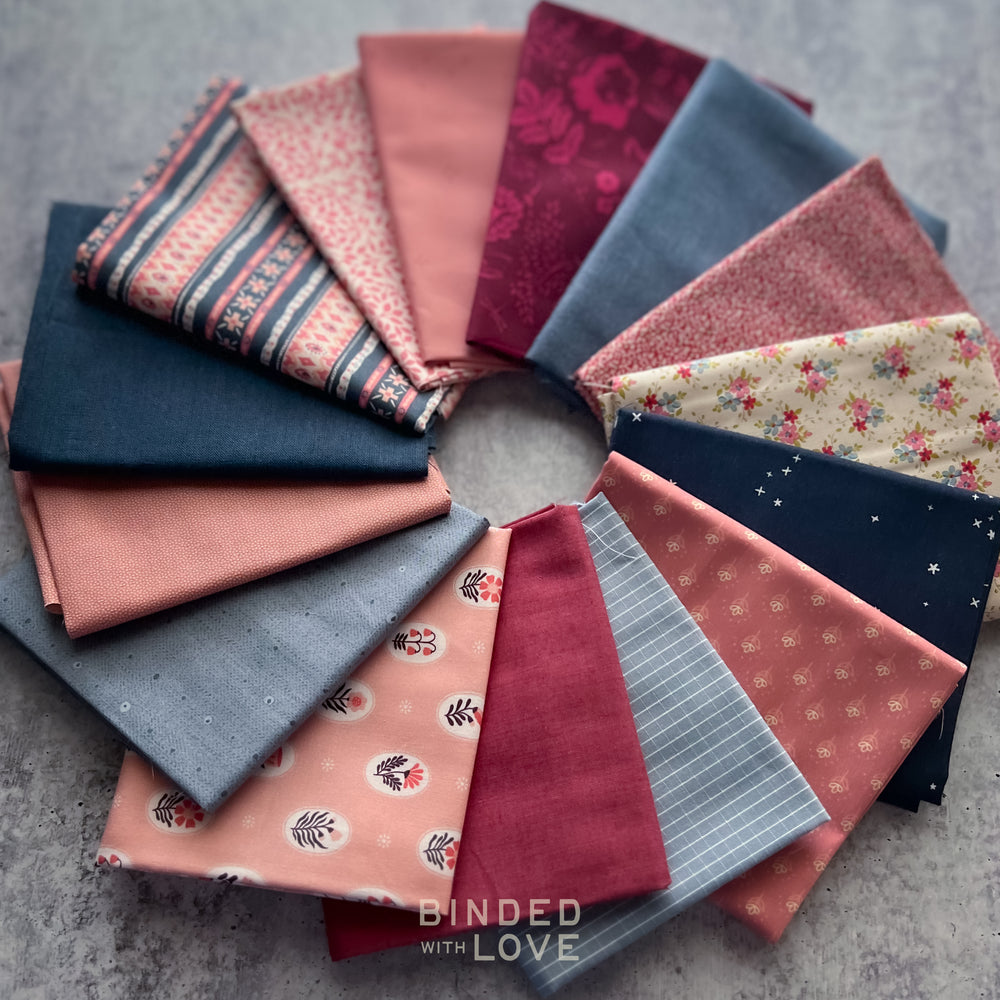 Blueberry Rose Bundle | Curated 15 Fat Quarter Bundle