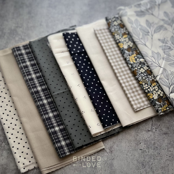 Curated Remnant Bundle | 10 Fabric End of Bolt Quilting Bundle | One of a Kind | REMNANT BUNDLE-194
