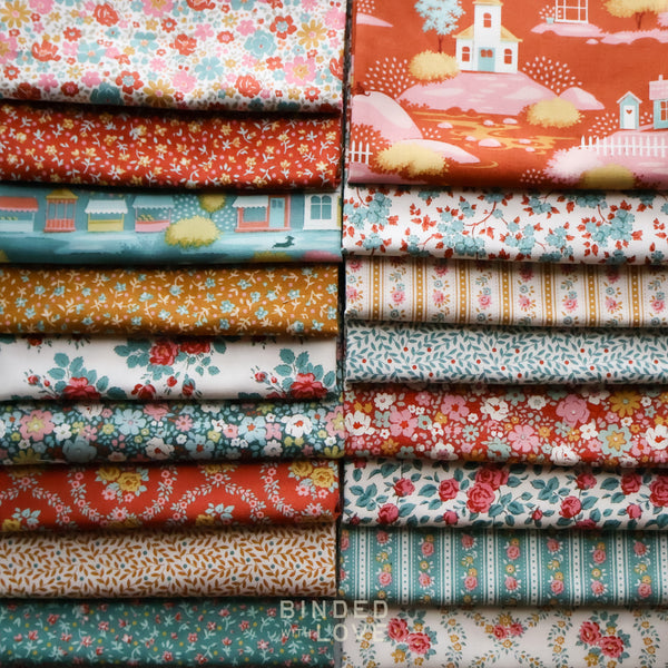 Tilda Village Life Autumn Colorway Bundle | Precut Bundle | 17 Prints | Fat Quarter Bundle | Half Yard Bundle