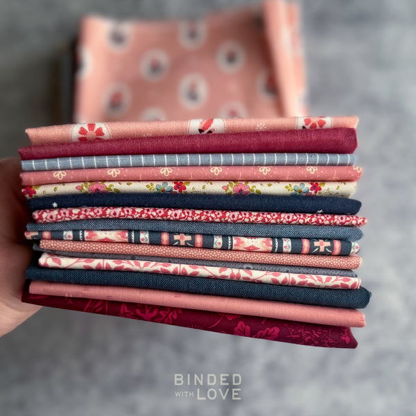 Blueberry Rose Bundle | Curated 15 Fat Quarter Bundle
