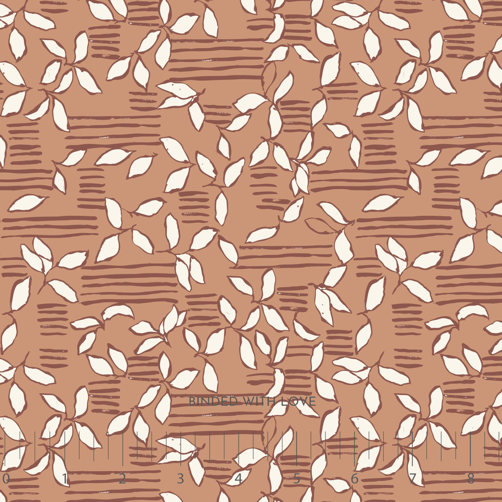 Foliage Stripe Soft Brown 228493 | Sienna and Indigo by Hello Aunty Designs