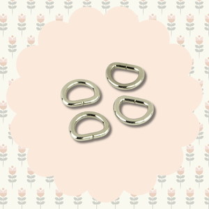 Four D-Rings 1/2" Nickel | Set of 4