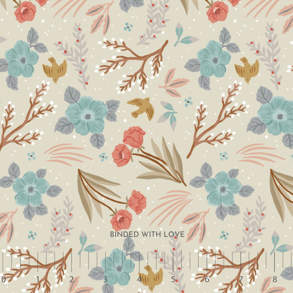 Large Floral Cream 91050-12 | Paws & Play by Eri Kamei