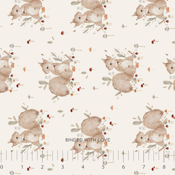 Squirrels Cream 90981-12 | Charmwood by Bernadett Urbanovics