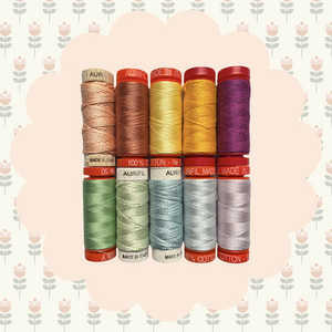 Patchwork Companion Aurifil Thread Collection by Sandy Saengsuk | 10 Spool Curated Set
