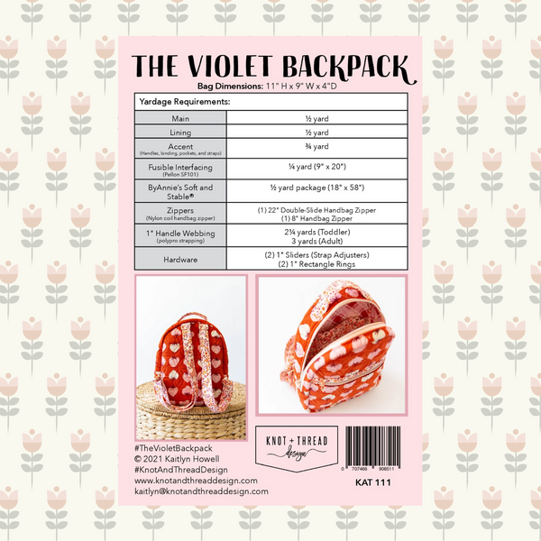 The Violet Backpack | Printed Pattern