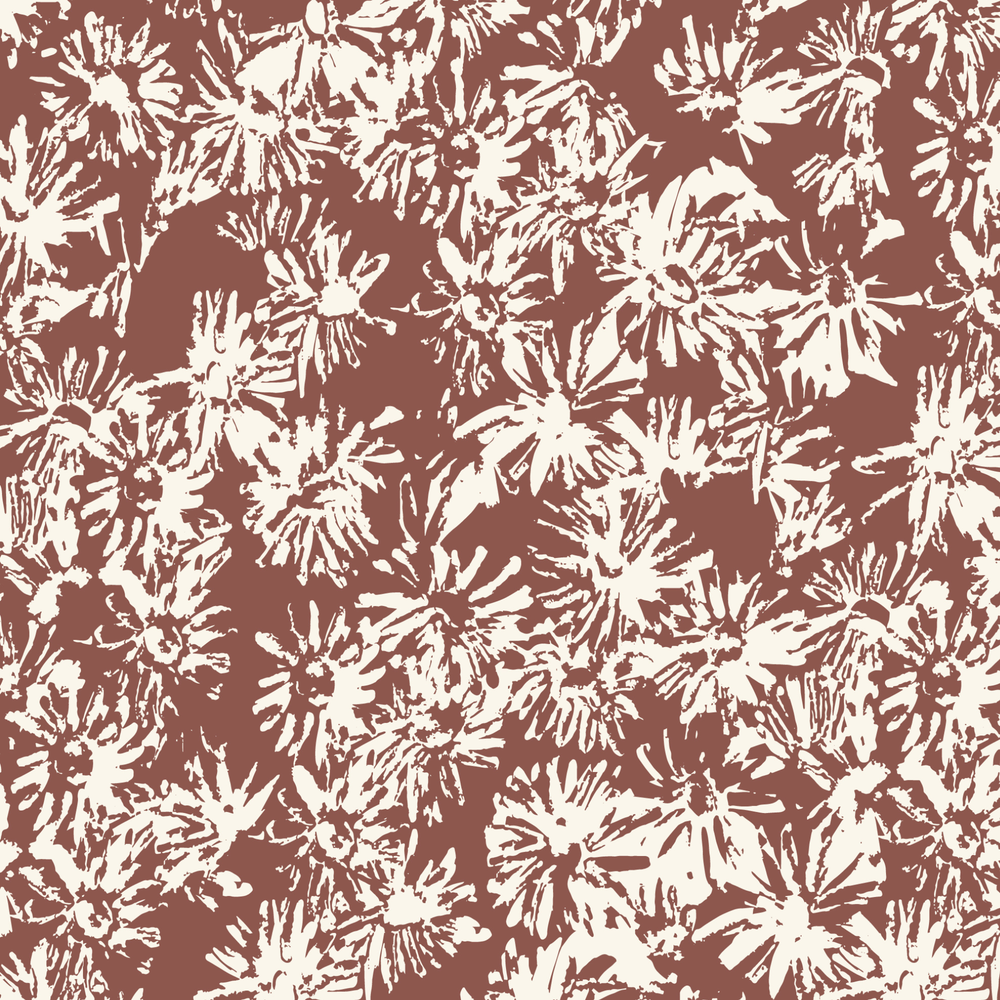 Wild Blooms Rust 228497 | Sienna and Indigo by Hello Aunty Designs