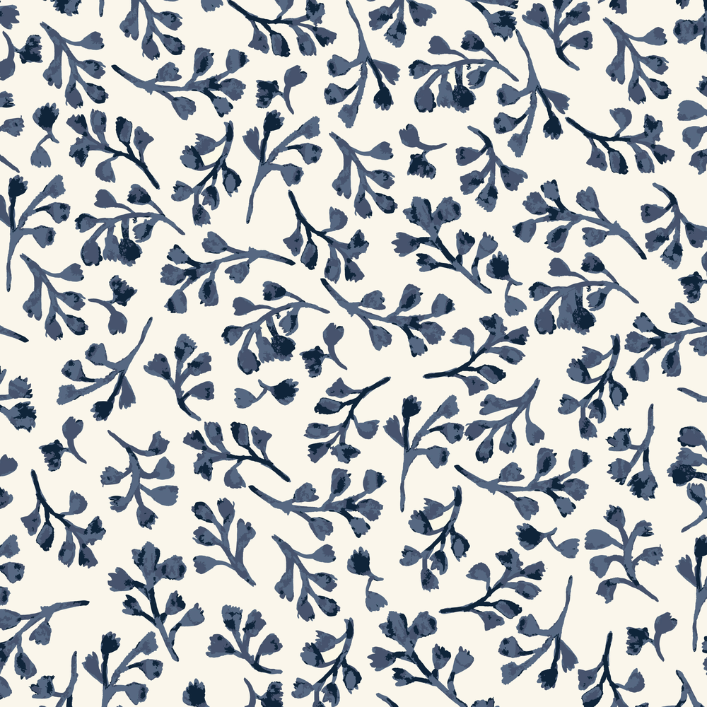 Wild Foliage Blue 228491 | Sienna and Indigo by Hello Aunty Designs