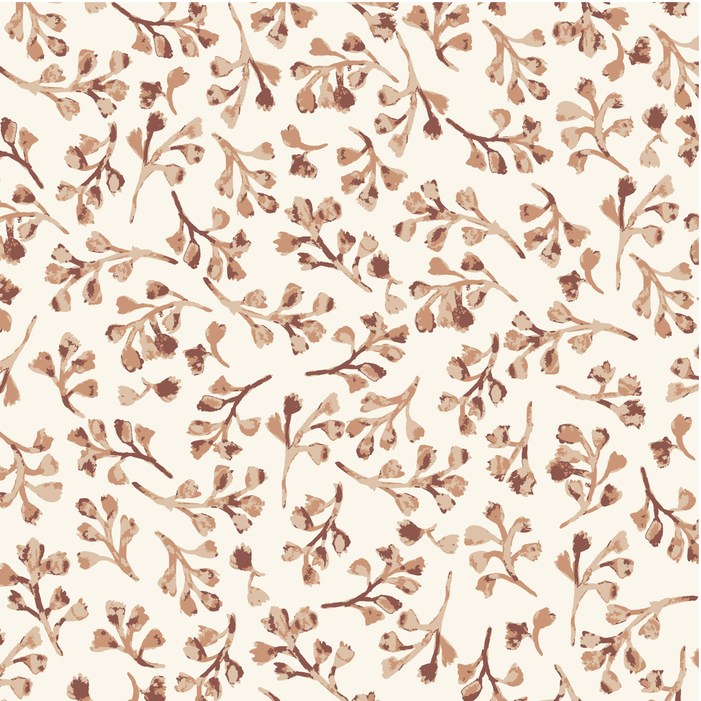 Wild Foliage Soft Brown 228492 | Sienna and Indigo by Hello Aunty Designs