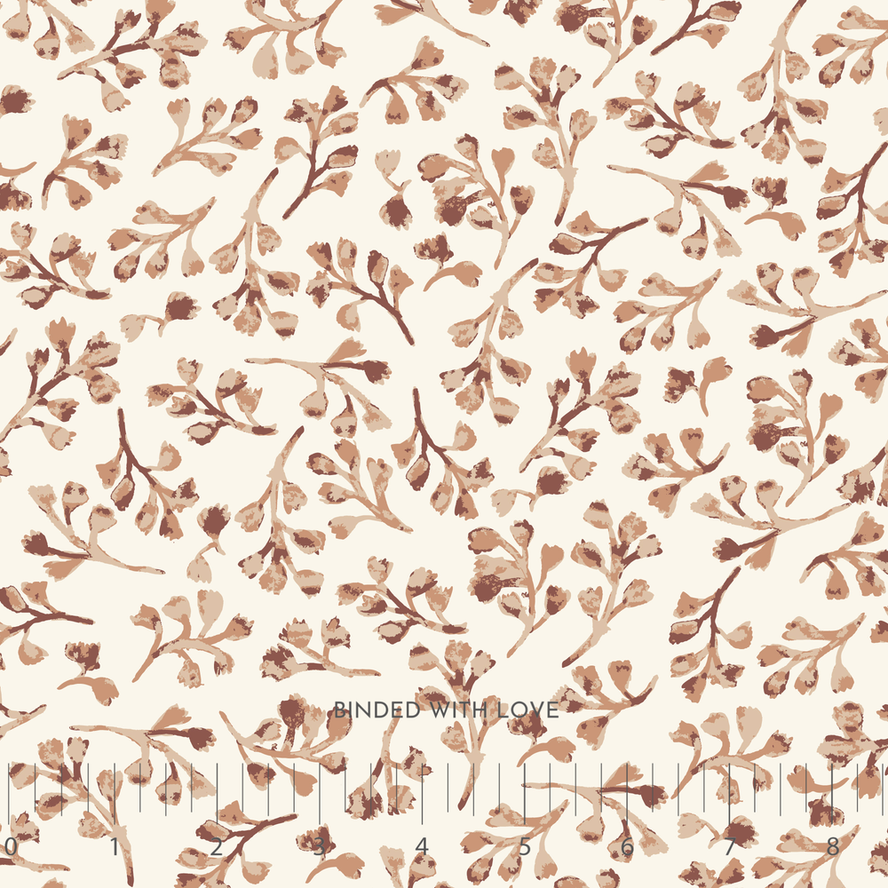 Wild Foliage Soft Brown 228492 | Sienna and Indigo by Hello Aunty Designs