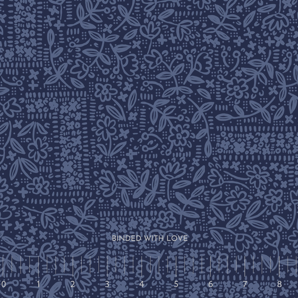 Wildflower Corner Blue 228495 | Sienna and Indigo by Hello Aunty Designs
