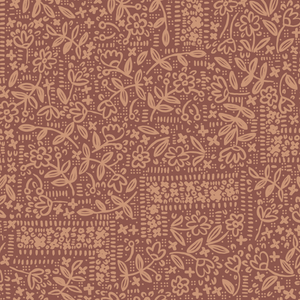 Wildflower Corner Rust 228496 | Sienna and Indigo by Hello Aunty Designs