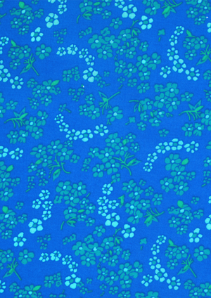 Cotton fabric coupon - Hanako blue