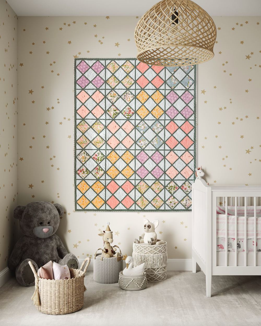 Harlequin Bloom | Paper Quilt Pattern