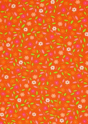 Peace and Love orange cotton coupon