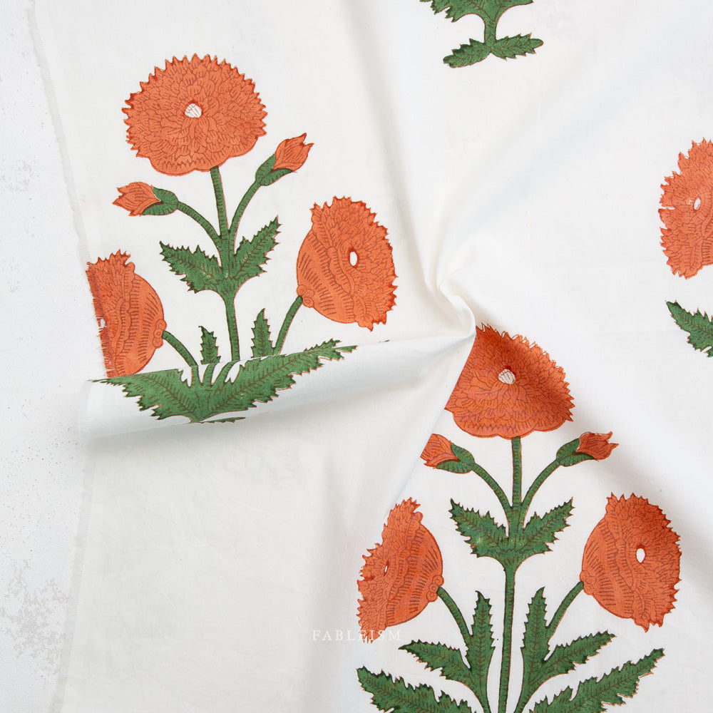 Boho Floral Sienna BPCT-01-BOH-SIENNA | Indian Block Print Cottage