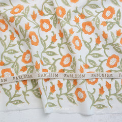 Trumpet Vines in Sage BPCT-02-TMP-SAGE | Indian Block Print Cottage
