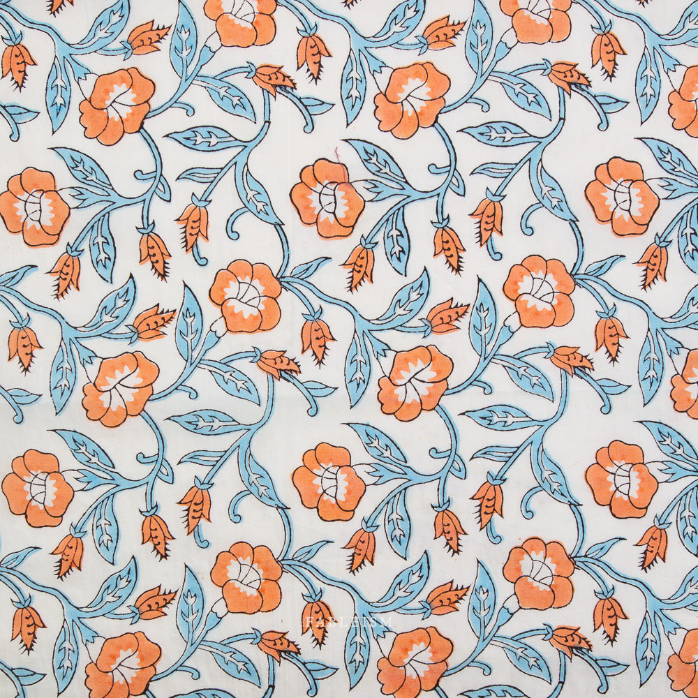 Trumpet Vines in Winter BPCT-02-TMP-WINTER | Indian Block Prints Cottage