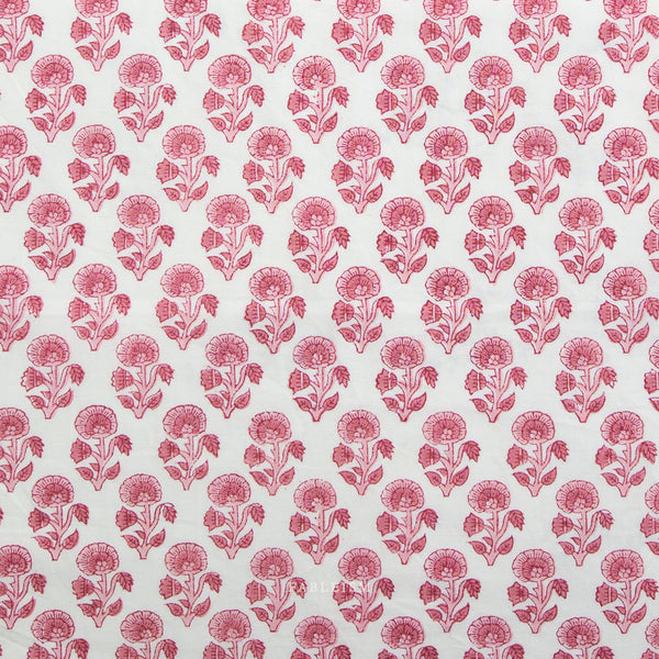 Stamp Floral in Pink BPCT-03-SPF-PINK | Indian Block Prints Cottage