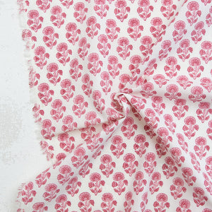 Stamp Floral in Pink BPCT-03-SPF-PINK | Indian Block Prints Cottage