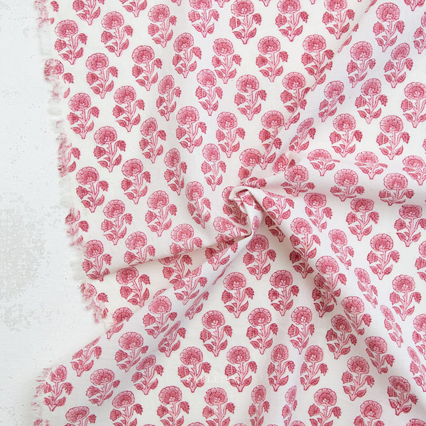 Stamp Floral in Pink BPCT-03-SPF-PINK | Indian Block Prints Cottage