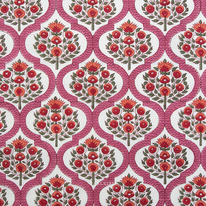 Lattice Floral in Pink BPCT-04-LAT-PINK | Indian Block Prints Cottage