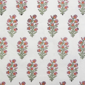 Wild Floral in Blushing BPCT-06-WLD-BLUSHING | Indian Block Prints Cottage
