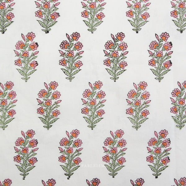 Wild Floral in Blushing BPCT-06-WLD-BLUSHING | Indian Block Prints Cottage