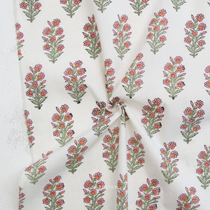 Wild Floral in Blushing BPCT-06-WLD-BLUSHING | Indian Block Prints Cottage