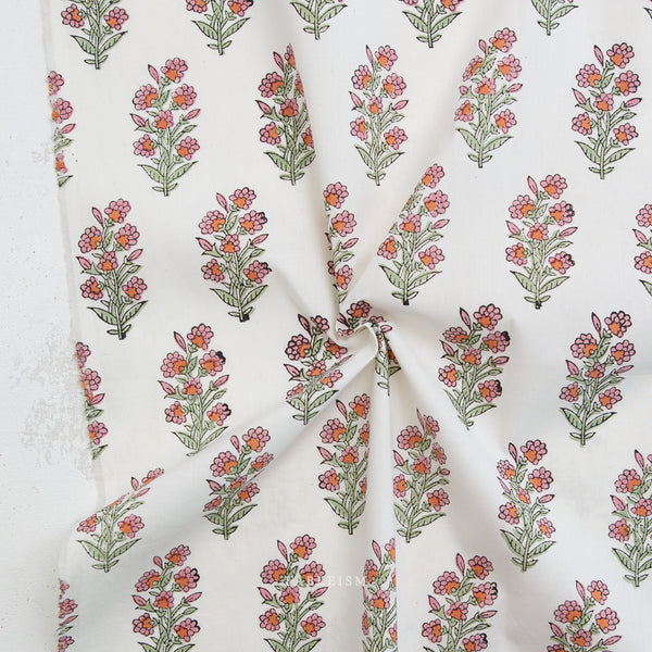Wild Floral in Blushing BPCT-06-WLD-BLUSHING | Indian Block Prints Cottage
