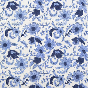Country Floral in Blue BPCT-08-CTY-BLUE | Indian Block Prints Cottage