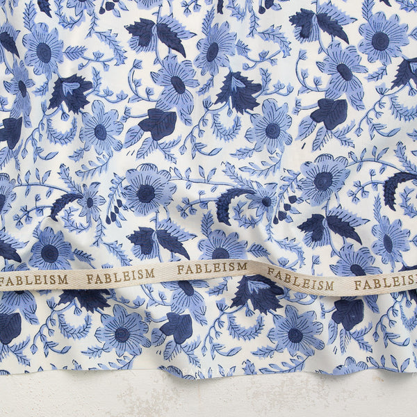 Country Floral in Blue BPCT-08-CTY-BLUE | Indian Block Prints Cottage