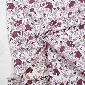 Cozy Floral in Purple BPCT-09-COZ-PURPLE | Indian Block Prints Cottage