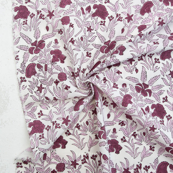 Cozy Floral in Purple BPCT-09-COZ-PURPLE | Indian Block Prints Cottage