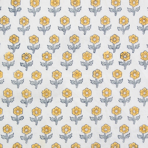 Flowering in Yellow BPCT-10-FWG-YELLOW | Indian Block Prints Cottage