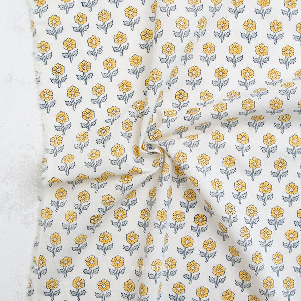 Flowering in Yellow BPCT-10-FWG-YELLOW | Indian Block Prints Cottage