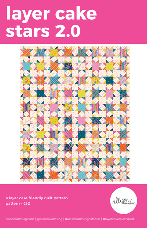 Layer Cake Stars 2.0 Quilt Pattern - Printed