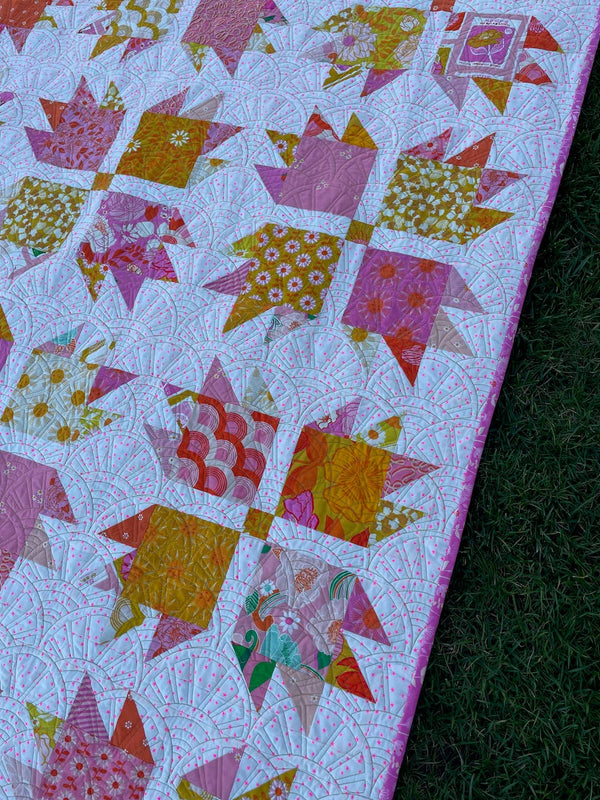 Charm Pack Bear Paw Quilt Pattern - Printed