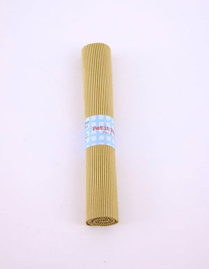 Cotton poplin fabric remnant Rigato moss