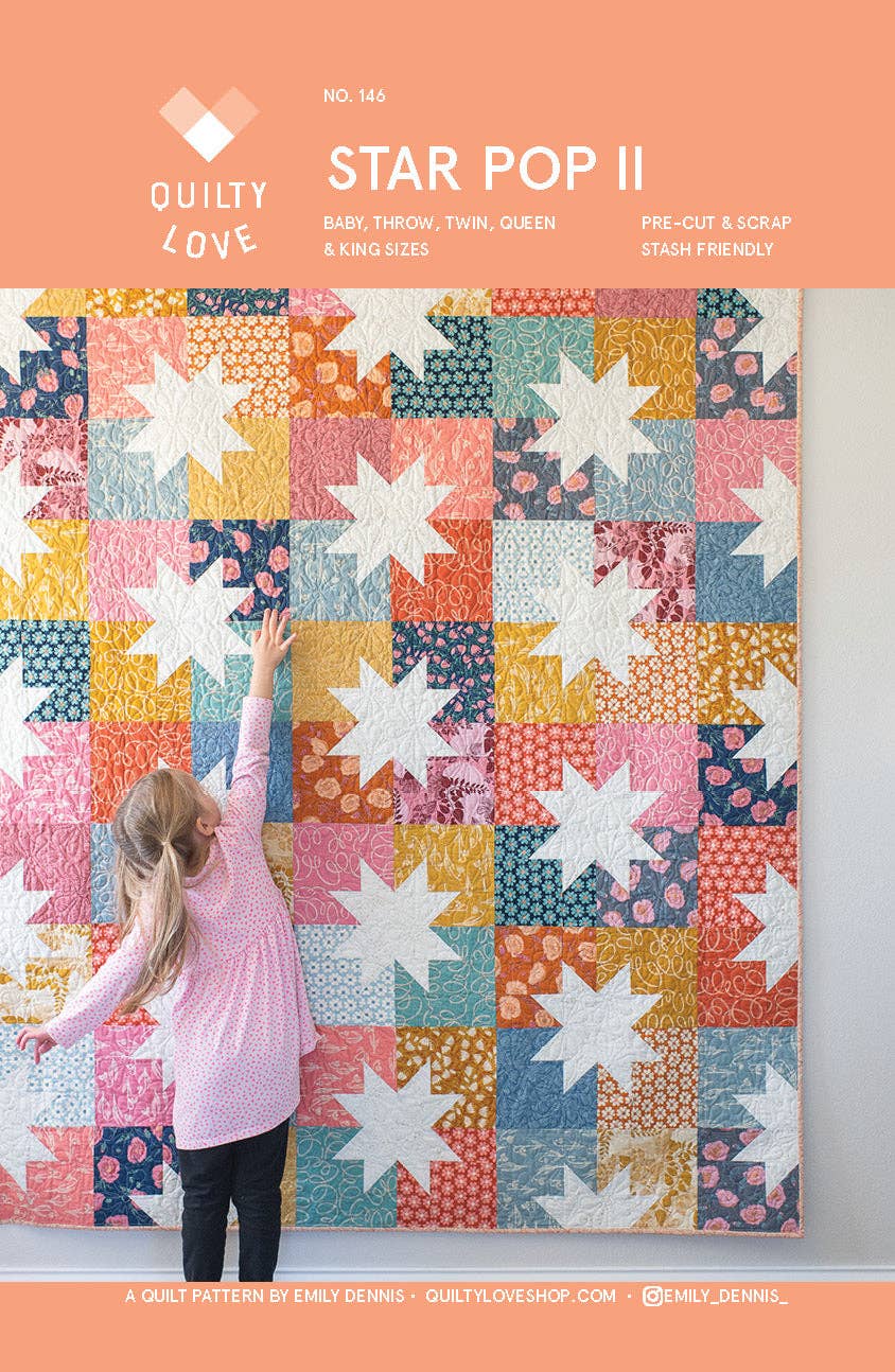 Star Pop II Quilt Pattern-Printed booklet