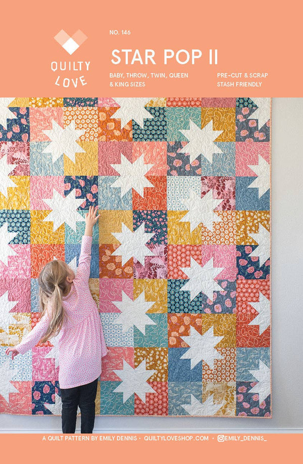 Star Pop II Quilt Pattern-Printed booklet