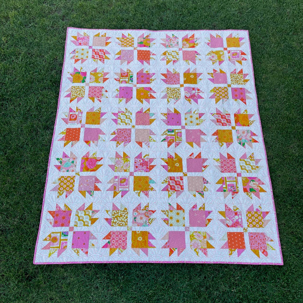 Charm Pack Bear Paw Quilt Pattern - Printed