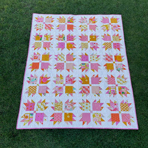 Charm Pack Bear Paw Quilt Pattern - Printed