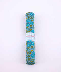 Aziza cotton poplin fabric remnant, bluish-gray