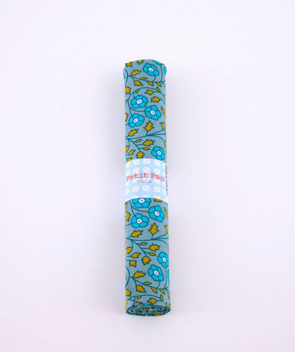 Aziza cotton poplin fabric remnant, bluish-gray