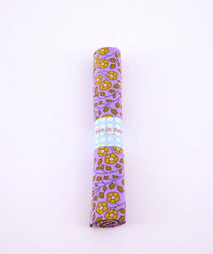 Aziza Lilac Cotton Fabric Coupon 525 | Petit Pan | Neon Floral Print | Precut Fabric 50 x 70 cm